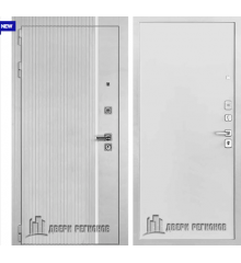 Входная дверь Двери регионов Президент Лайн Титан,  Белый матовый + белый пластик / Белый
